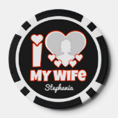 Custom I Love My Wife – Naam en foto toevoegen Poker Chips (Achterkant)