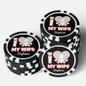 Custom I Love My Wife – Naam en foto toevoegen Poker Chips (Opstapeling)