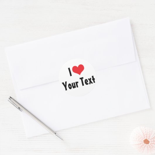 Custom I Love Sticker (Envelop)