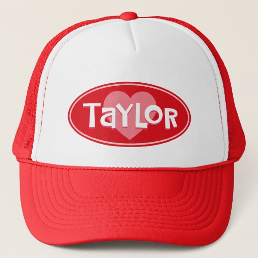 Custom I Love TAYLOR Trucker Pet (Voorkant)