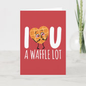 CUSTOM I Love You Waffle Lot Kawaii Cute Funny Kaart (Voorkant)