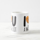 CUSTOM I Love You Waffle Lot Kawaii Cute Funny Koffiemok (Center)