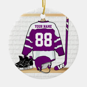 Custom Ice Hockey Jersey Keramisch Ornament