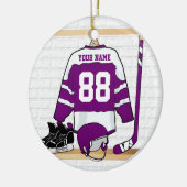 Custom Ice Hockey Jersey Keramisch Ornament (Links)