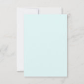 Custom Icy Blue Botanical Foliage Bride Blank Bedankkaart (Achterkant)