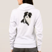 Custom Ik hou van Border Collies Waterverf Dog Pet Hoodie (Achterkant)