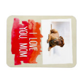 Custom Ik hou van je mam hond foto magneet (Horizontaal)