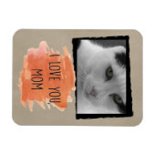 Custom Ik hou van je mam kat foto magneet (Horizontaal)
