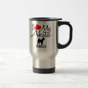 Custom Ik hou van mijn Akita Reisbeker