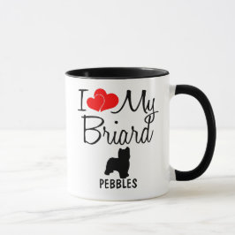 Custom Ik hou van mijn Briard Mok