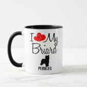 Custom Ik hou van mijn Briard Mok (Links)