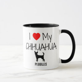 Custom Ik hou van mijn Chihuahua Mok
