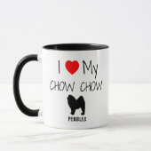 Custom Ik hou van mijn Chow Chow Mok (Links)