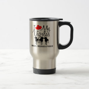 Custom Ik hou van mijn drie Vizslas Mok