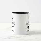 Custom Ik hou van mijn drie windhonden Mok (Midden)