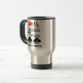 Custom Ik hou van mijn Four Yorkshire Terriers Mok (Voorkant links)