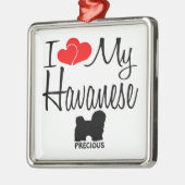 Custom Ik hou van mijn Havanezer Metalen Ornament (Links)