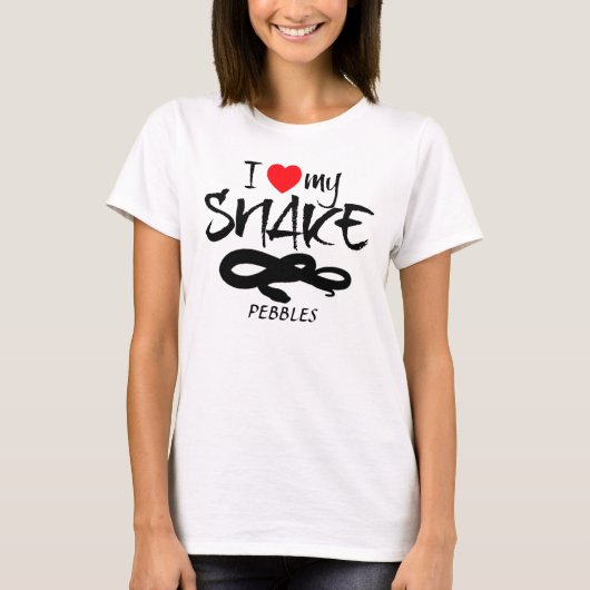Custom Ik hou van mijn slang T-shirt (Voorkant)