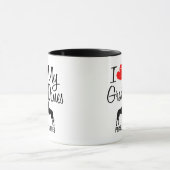 Custom Ik hou van mijn twee grote Denen Mok (Midden)