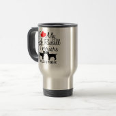 Custom Ik hou van mijn twee Jack Russell Terriers  Reisbeker (Voorkant links)