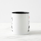 Custom Ik hou van mijn twee mopshonden Mok (Midden)