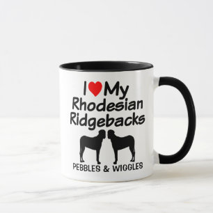 Custom Ik hou van mijn twee Rhodesian Ridgeback Do Mok