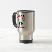Custom Ik hou van mijn twee Vizslas Mok (Voorkant links)