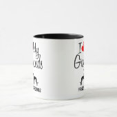Custom Ik hou van mijn twee windhonden Mok (Midden)