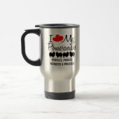 Custom Ik hou van mijn vier Pommerse honden Mok (Links)