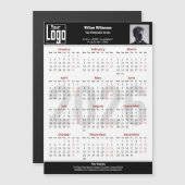 Custom Image Logo Black White 2026 Calendar Magnet (Voorkant / Achterkant)