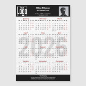 Custom Image Logo Black White 2026 Calendar Magnet (Voorkant)