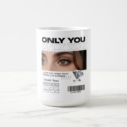 Custom Image, name & Text | Personalized Mug Koffiemok (Center)