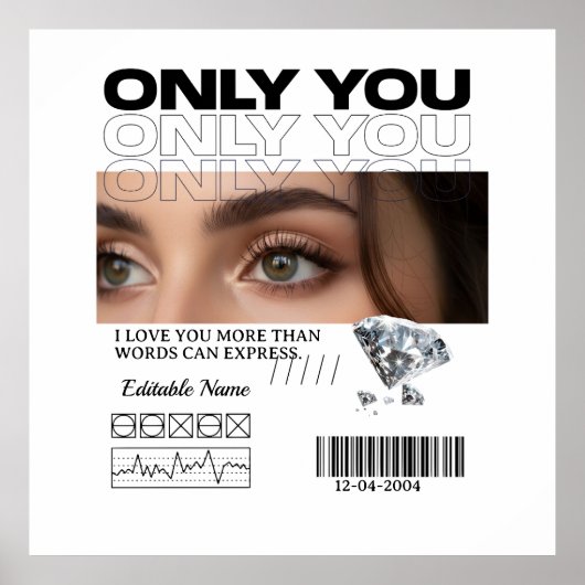 Custom Image, name & Text | Personalized Poster (Voorkant)