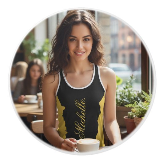 Custom Image Personalized Design Pro Quality Keramische Knop (Voorkant)