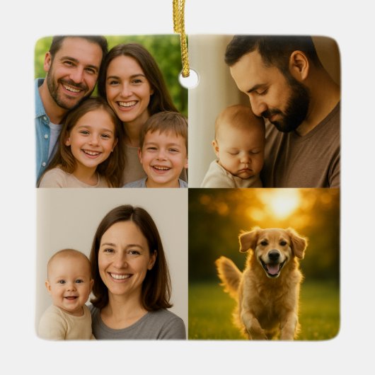 Custom Image Text Keramisch Ornament (Voorkant)