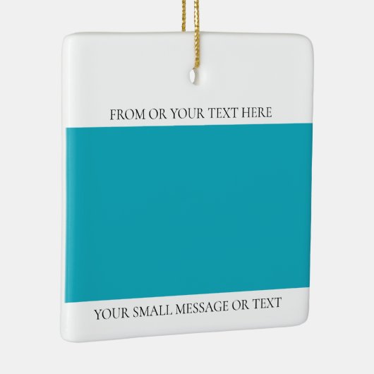 Custom Image Text Keramisch Ornament (Rechts)