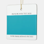 Custom Image Text Keramisch Ornament (Links)