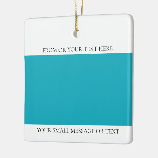 Custom Image Text Keramisch Ornament (Links)