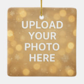 Custom Image Text Keramisch Ornament (Achterkant)