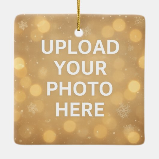 Custom Image Text Keramisch Ornament (Achterkant)