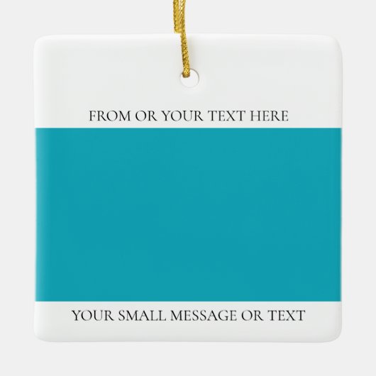 Custom Image Text Keramisch Ornament (Voorkant)