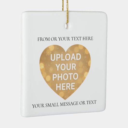 Custom Image Text Keramisch Ornament (Rechts)