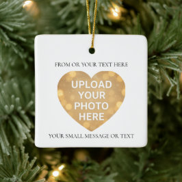 Custom Image Text Keramisch Ornament