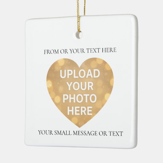 Custom Image Text Keramisch Ornament (Links)