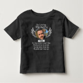 Custom in Loving Memory Foto Memorial Angel Gedich Kinder Shirts (Voorkant)