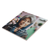 Custom In Loving Memory Keepsake Photo Name Dates Tegeltje (Zijkant)