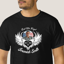 Custom In Loving Memory van Veteran Photo Shirt