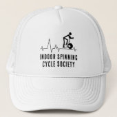 Custom Indoor Spinning Cycle Society Heartbeat Trucker Pet (Voorkant)