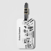 Custom Industrial Metallurgical Combine Silhouette Bagagelabel (Voorkant (verticaal))