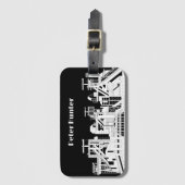 Custom Industrial Metallurgical Combine Silhouette Bagagelabel (Voorkant (verticaal))